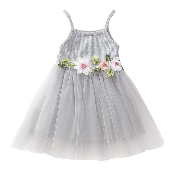 baby dress girl suspender floral applique belt tulle dresses toddler kids princess party strap casual clothes girl's, Red;yellow 
baby dress girl suspender floral applique belt tulle dresses toddler kids princess party strap casual clothes girl's, Red;yellow