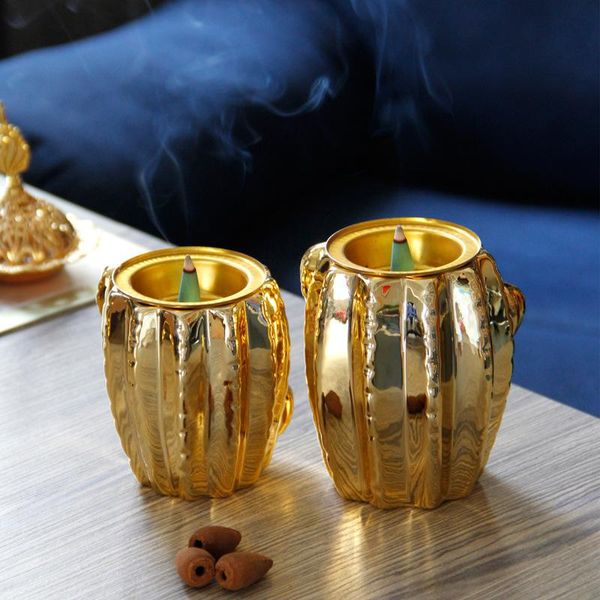 creative golden luxury style cactus ceramic incense burner furnishing arabian fragrance lamps
creative golden luxury style cactus ceramic incense burner furnishing arabian fragrance lamps