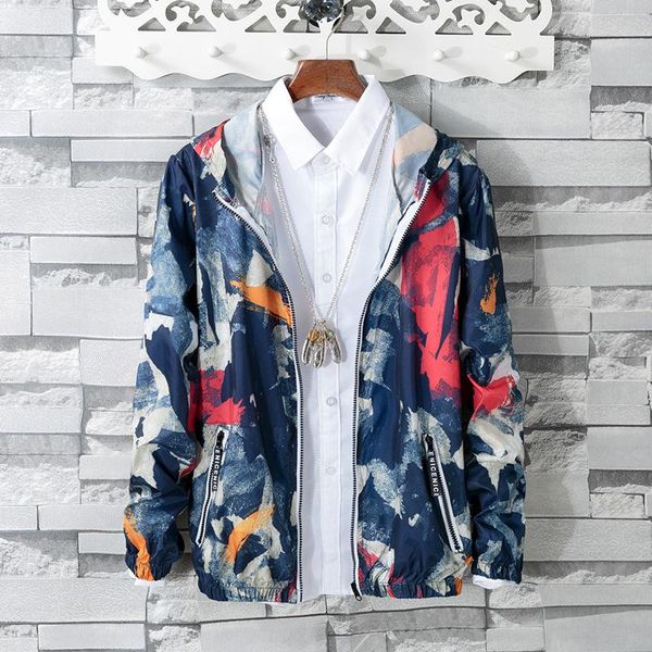 men's jackets summer thin sunscreen jacket men fashion pattern print hooded casual large size clothing, Black;brown
men's jackets summer thin sunscreen jacket men fashion pattern print hooded casual large size clothing, Black;brown