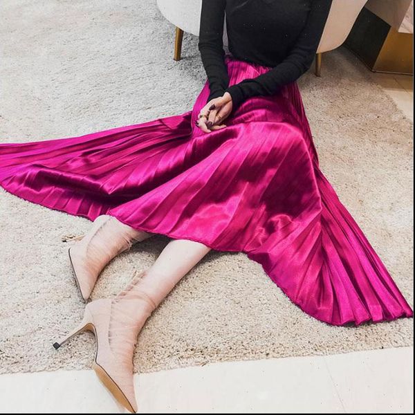 fuchsia metallic women skirts pleated midi skirt vintage high waist accordion pleat fall winter weekend date outfits, Black
fuchsia metallic women skirts pleated midi skirt vintage high waist accordion pleat fall winter weekend date outfits, Black
