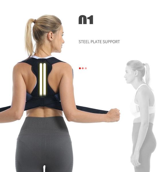 posture corrector back brace clavicle support sslouching and hunching adjustable trainer unisex, Black;blue
posture corrector back brace clavicle support sslouching and hunching adjustable trainer unisex, Black;blue