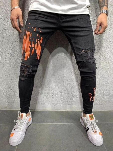 men's jeans europe and the united states hole zipper feet pants trend black printed denim trousers 7006 0b7y, Blue
men's jeans europe and the united states hole zipper feet pants trend black printed denim trousers 7006 0b7y, Blue