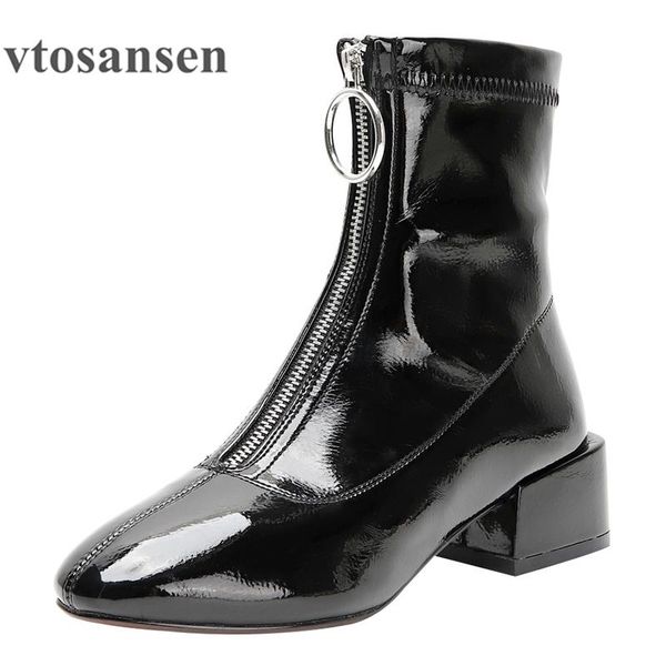 boots shoes zipper white ankle for women mid heel short waterproof patent leather square toe black drop ship
boots shoes zipper white ankle for women mid heel short waterproof patent leather square toe black drop ship