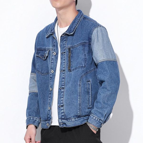 men's jackets men motorcycle coat streetwear biker retro denim fashion patchwork mens jacket turn down collar jeans top, Black;brown
men's jackets men motorcycle coat streetwear biker retro denim fashion patchwork mens jacket turn down collar jeans top, Black;brown