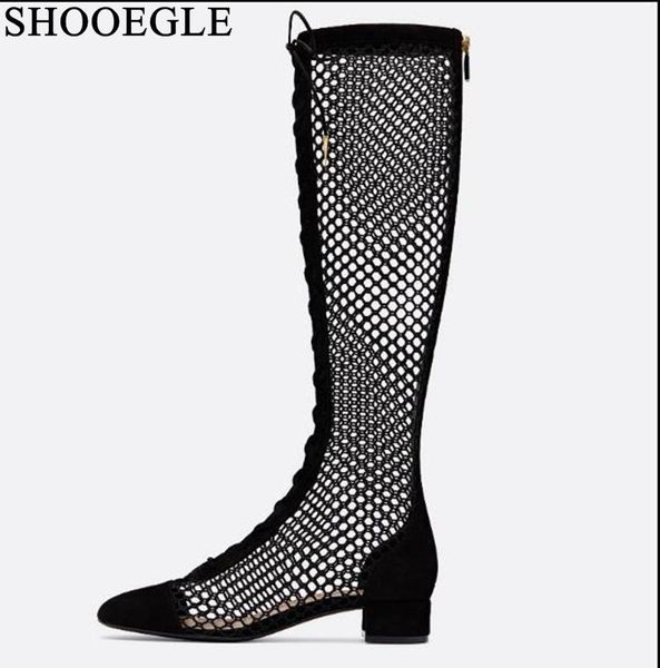 dress shoes fashion designer women breathable net sandal boots black mesh patchwork chunky heel mid ladies catwalk
dress shoes fashion designer women breathable net sandal boots black mesh patchwork chunky heel mid ladies catwalk