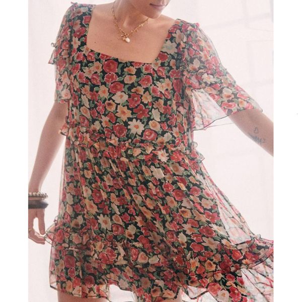 dresses daisy silk mini women casual sleeve open back es summer vintage floral printed short, Black;gray
dresses daisy silk mini women casual sleeve open back es summer vintage floral printed short, Black;gray