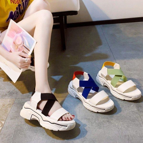 fashion open toe women's sports sandals elastic platform shoes women thick-soled casual summer female, Black
fashion open toe women's sports sandals elastic platform shoes women thick-soled casual summer female, Black
