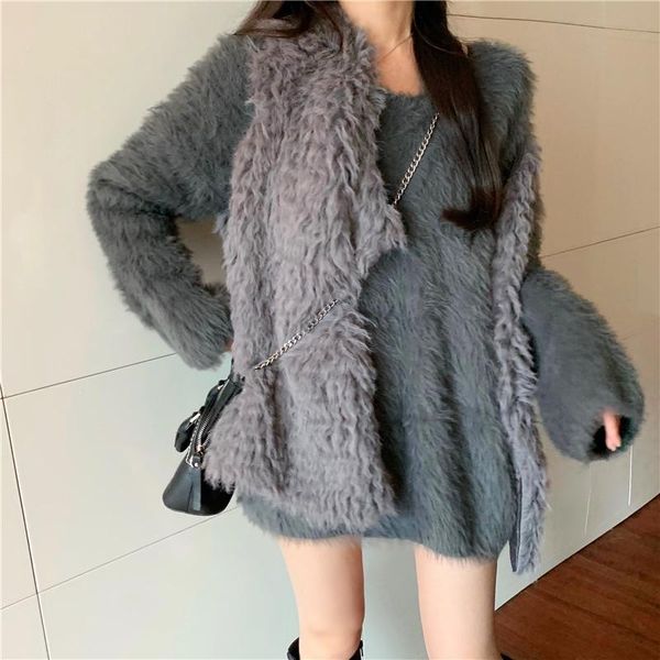 women's fur & faux fashion vest coat 2021 spring winter warm waistcoat for women sleeveless jackets female kpop clothing, Black
women's fur & faux fashion vest coat 2021 spring winter warm waistcoat for women sleeveless jackets female kpop clothing, Black