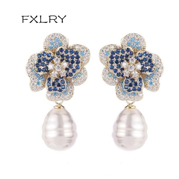 dangle & chandelier fxlry original handmade natural pearl zircon three-dimensional flower earrings for women jewelry, Silver
dangle & chandelier fxlry original handmade natural pearl zircon three-dimensional flower earrings for women jewelry, Silver