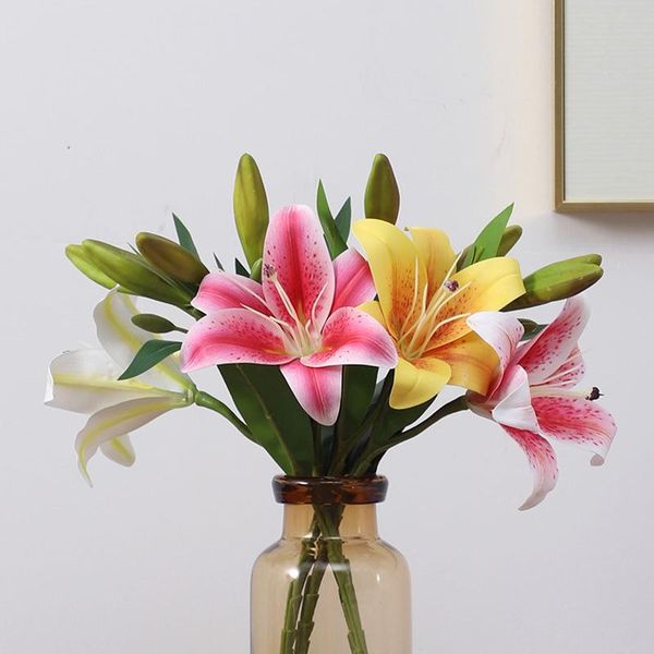 decorative flowers & wreaths 38cm rainbow rayon large bouquet of lilies artificial jewelry diy wedding flower bride hand decoration
decorative flowers & wreaths 38cm rainbow rayon large bouquet of lilies artificial jewelry diy wedding flower bride hand decoration
