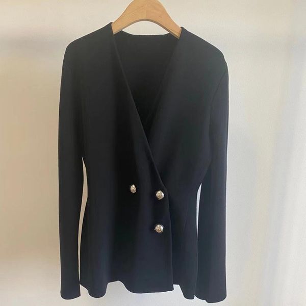 jils2021 early spring women's black wool blended double breasted elastic suit knitted cardigan & blends
jils2021 early spring women's black wool blended double breasted elastic suit knitted cardigan & blends