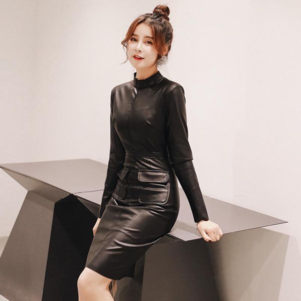 casual dresses 2021 promotion stand full regular pockets zanzea vestidos mujer vadim spring women's dress slim pu long-sleeved female, Black;gray
casual dresses 2021 promotion stand full regular pockets zanzea vestidos mujer vadim spring women's dress slim pu long-sleeved female, Black;gray