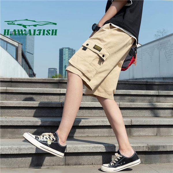 men's shorts summer sports pants five-point trend loose casual middle korean multi-pocket overalls, White;black
men's shorts summer sports pants five-point trend loose casual middle korean multi-pocket overalls, White;black