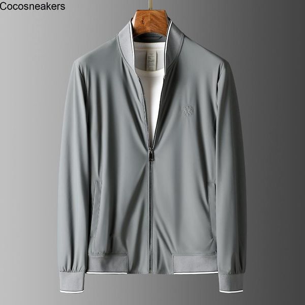 men's jackets light luxury high texture non ironing elastic windproof fabric autumn casual baseball collar jacket, Black;brown
men's jackets light luxury high texture non ironing elastic windproof fabric autumn casual baseball collar jacket, Black;brown