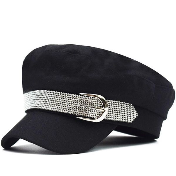 berets spring autumn chain cotton military hat for women female flat army cap salior girl ladies travel black painters, Blue;gray
berets spring autumn chain cotton military hat for women female flat army cap salior girl ladies travel black painters, Blue;gray