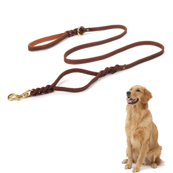 heavy duty leather dog leash with 2 handle for large padded traffic big training walking pet supplies collars & leashes
heavy duty leather dog leash with 2 handle for large padded traffic big training walking pet supplies collars & leashes