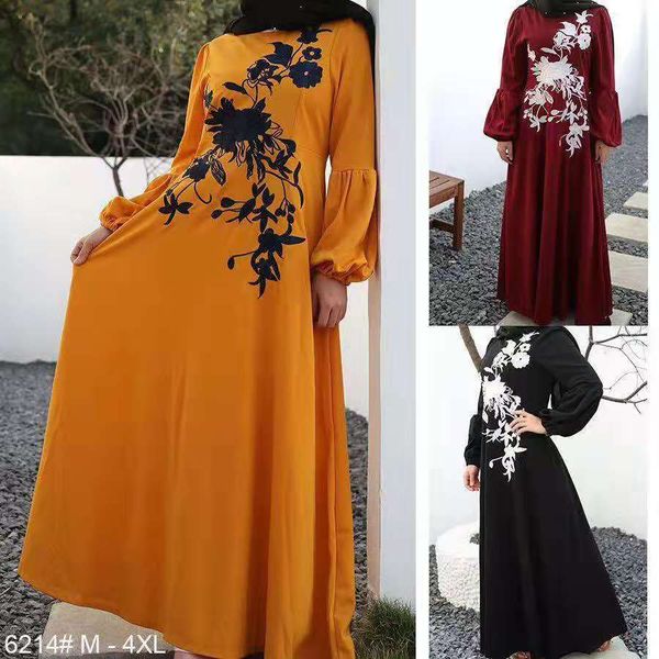 women muslim dress evening floral lantern sleeve big swing long dresses caftan kimono abaya robe hijab kaftan dubai clothing new, Red
women muslim dress evening floral lantern sleeve big swing long dresses caftan kimono abaya robe hijab kaftan dubai clothing new, Red