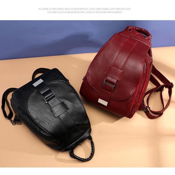 backpack pu leather women's fashion retro shoulder bag wild multifunctional travel chest girls school
backpack pu leather women's fashion retro shoulder bag wild multifunctional travel chest girls school