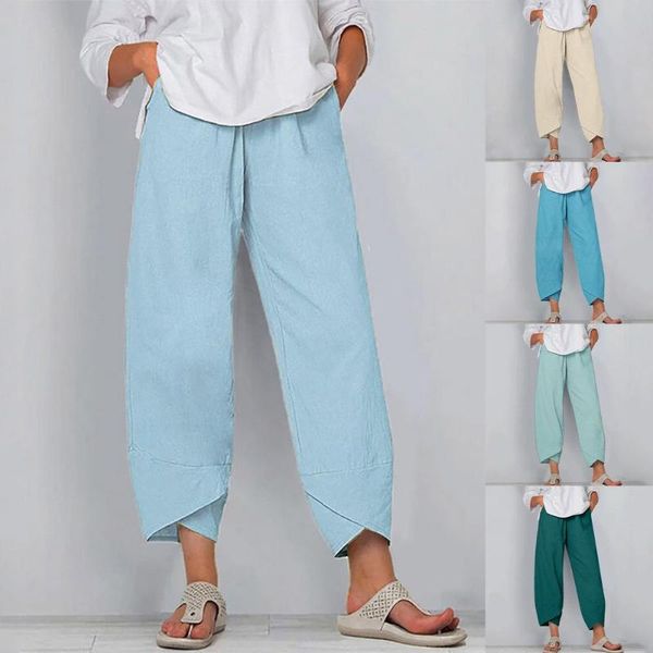 women's pants & capris women casual harem solid color cotton linen wide leg trousers summer elastic waist loose comfortable, Black;white
women's pants & capris women casual harem solid color cotton linen wide leg trousers summer elastic waist loose comfortable, Black;white