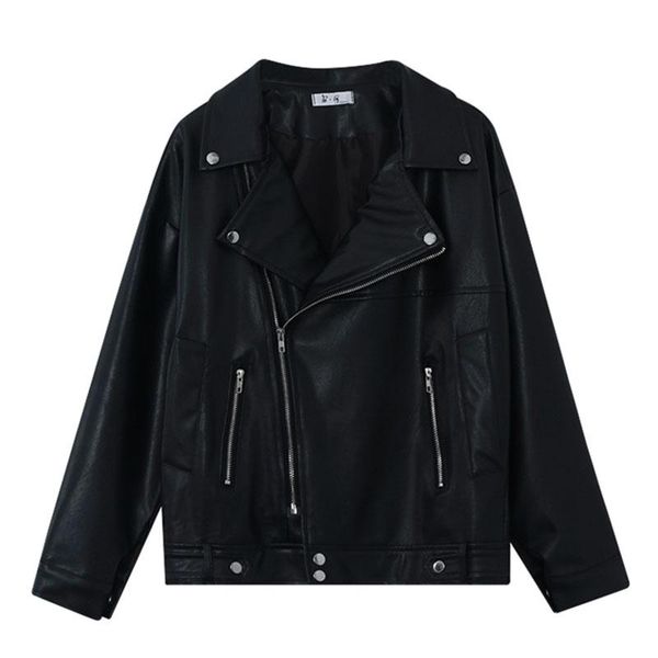 women's leather & faux 2021 autumn women pu jacket woman zipperloose casual all-matchshort coat female black punk the street outwear
women's leather & faux 2021 autumn women pu jacket woman zipperloose casual all-matchshort coat female black punk the street outwear