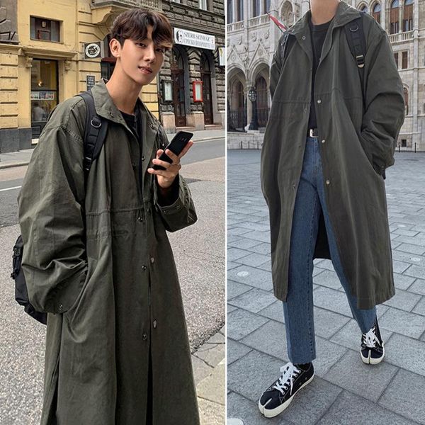 men's trench coats 2021 autumn korean style trendy windbreaker mid-length casual over-the-knee handsome british jacket, Tan;black
men's trench coats 2021 autumn korean style trendy windbreaker mid-length casual over-the-knee handsome british jacket, Tan;black