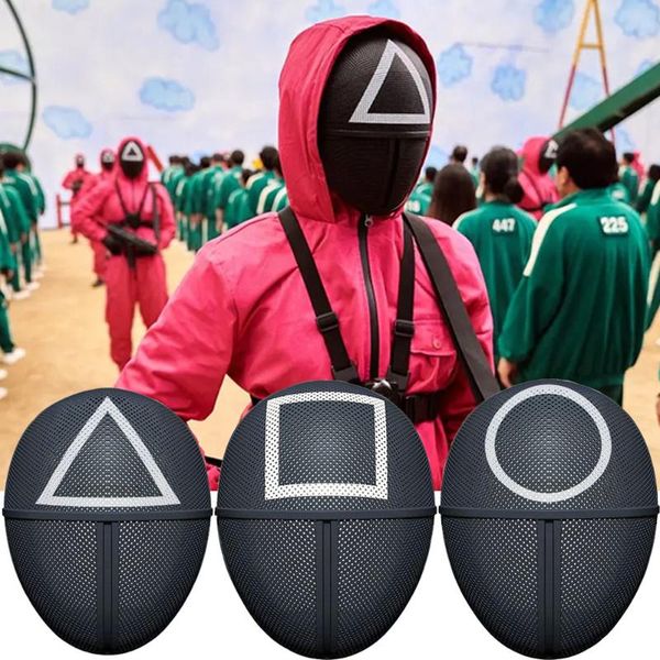 cycling caps & masks squid game black mask cosplay round six square circle triangle plastic helmet halloween masquerade party costume props
cycling caps & masks squid game black mask cosplay round six square circle triangle plastic helmet halloween masquerade party costume props