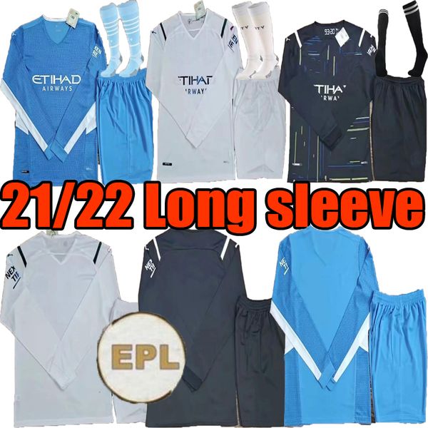 men 21 22 city long sleeve soccer jerseys set 2021 2022 sterling home away third manchester foden de bruyne gesus bernardo mahrez ferran fo, Black;yellow
men 21 22 city long sleeve soccer jerseys set 2021 2022 sterling home away third manchester foden de bruyne gesus bernardo mahrez ferran fo, Black;yellow