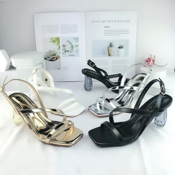 sandals square toe high chuncky heels back strap summer cross-tied buckle for women modern party dating, Black
sandals square toe high chuncky heels back strap summer cross-tied buckle for women modern party dating, Black