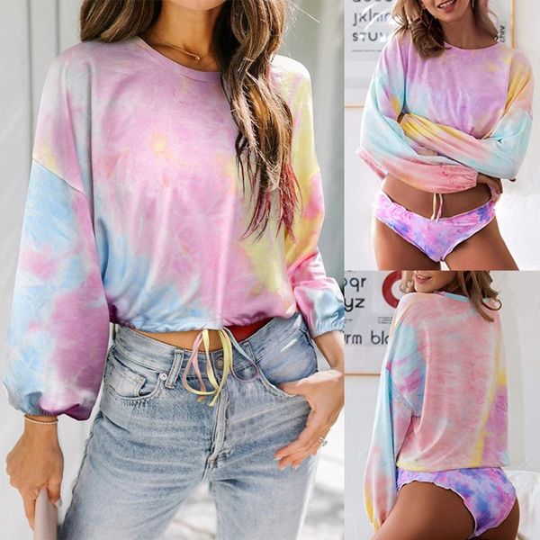 women's hoodies & sweatshirts @ 2021 autumn tie-dye round neck long sleeve casual pullovers short elegant sweet pink, Black
women's hoodies & sweatshirts @ 2021 autumn tie-dye round neck long sleeve casual pullovers short elegant sweet pink, Black