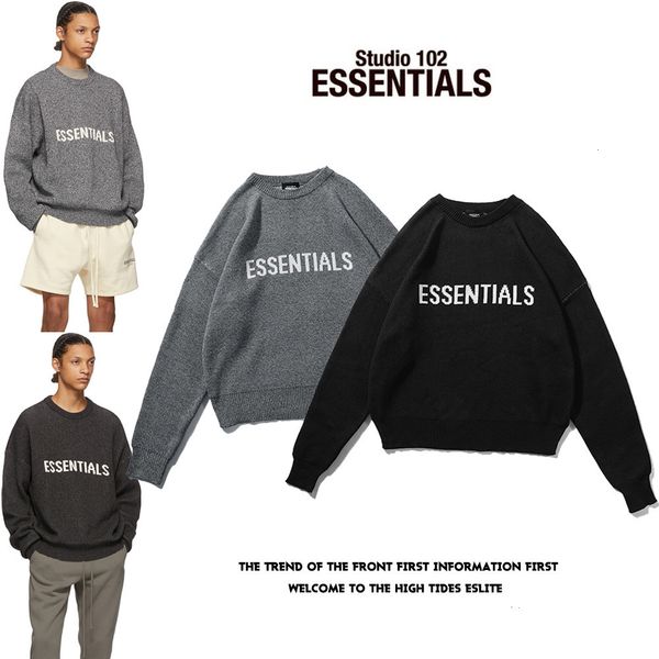 leisure fashion 2021 fashion of god essentials fog chest letter loose knit pullover, Black
leisure fashion 2021 fashion of god essentials fog chest letter loose knit pullover, Black