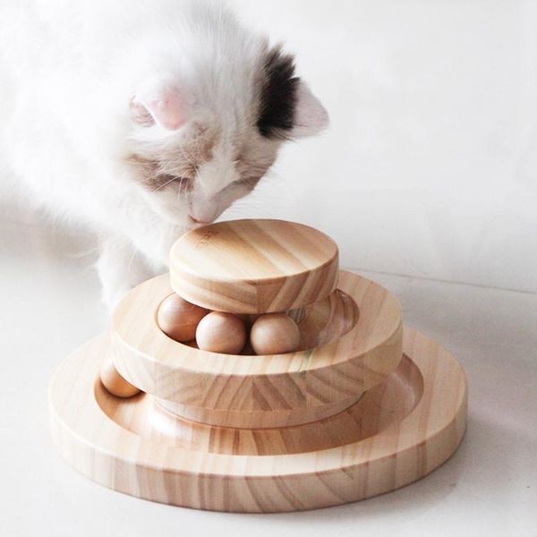 cat toys interactive wooden three-layer turntable toy rotating ball swing roller for kitten playing
cat toys interactive wooden three-layer turntable toy rotating ball swing roller for kitten playing