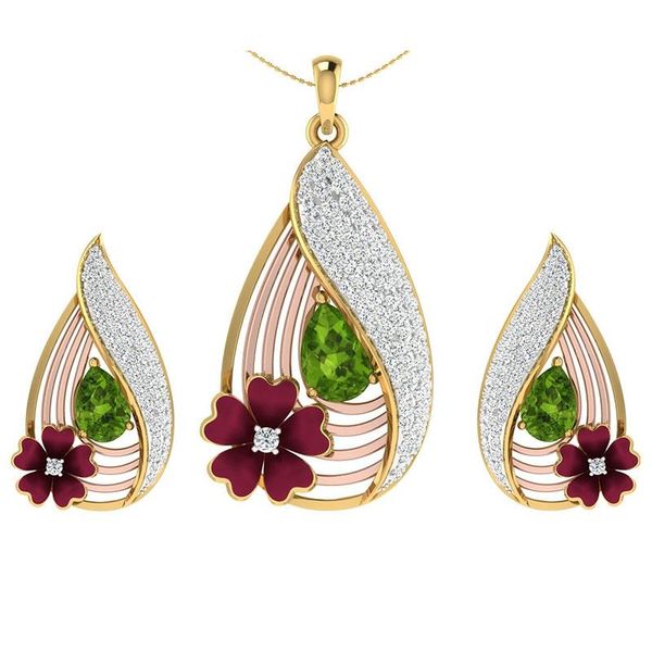 earrings & necklace classic luxury jewelry set women's crimson floral zircon earring party charm accessories, Silver
earrings & necklace classic luxury jewelry set women's crimson floral zircon earring party charm accessories, Silver