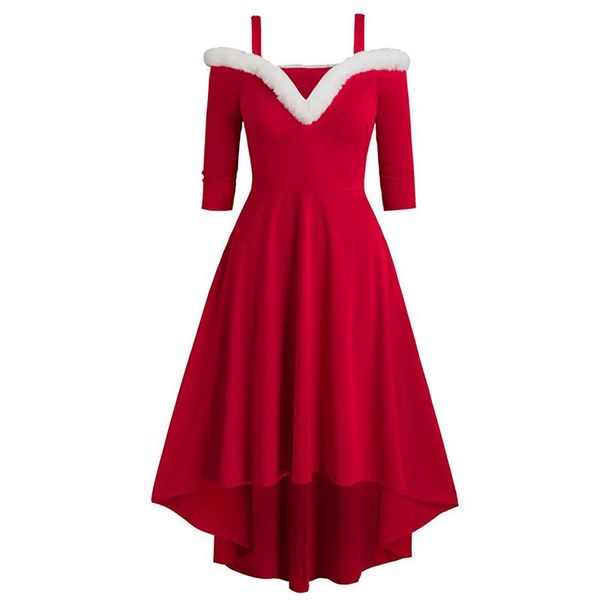 casual dresses xingqing women dress christmas plush off-the-shoulder high low deep v-neck spaghetti with sleeve for xmas cocktail party, Black;gray
casual dresses xingqing women dress christmas plush off-the-shoulder high low deep v-neck spaghetti with sleeve for xmas cocktail party, Black;gray