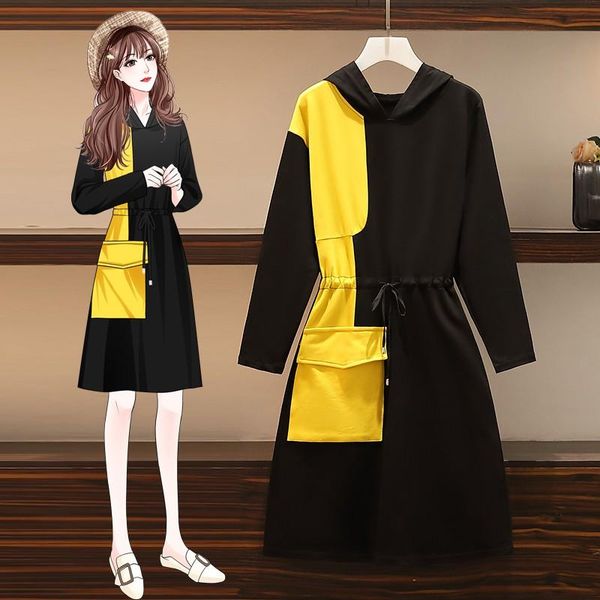 casual dresses hooded fleece plus large size oversize korean fashion kawaii women's elegant autumn for women 2021 female clothes, Black;gray
casual dresses hooded fleece plus large size oversize korean fashion kawaii women's elegant autumn for women 2021 female clothes, Black;gray