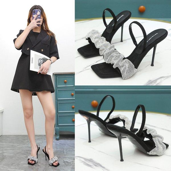 sandals strappy heels clear shoes 2021 summer open toe suit female beige buckle fashion party girls peep comfort velve, Black
sandals strappy heels clear shoes 2021 summer open toe suit female beige buckle fashion party girls peep comfort velve, Black