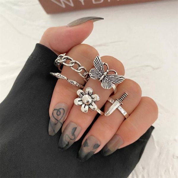 wedding rings famshin vintage 5pcs/set butterfly flower knife snake set for women girls party punk personality fashion jewelry gifts, Slivery;golden
wedding rings famshin vintage 5pcs/set butterfly flower knife snake set for women girls party punk personality fashion jewelry gifts, Slivery;golden