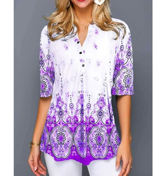 shirt blouse fashion 2021 large size women casual v neck shirt ladies loose floral print tunic shirt, White
shirt blouse fashion 2021 large size women casual v neck shirt ladies loose floral print tunic shirt, White
