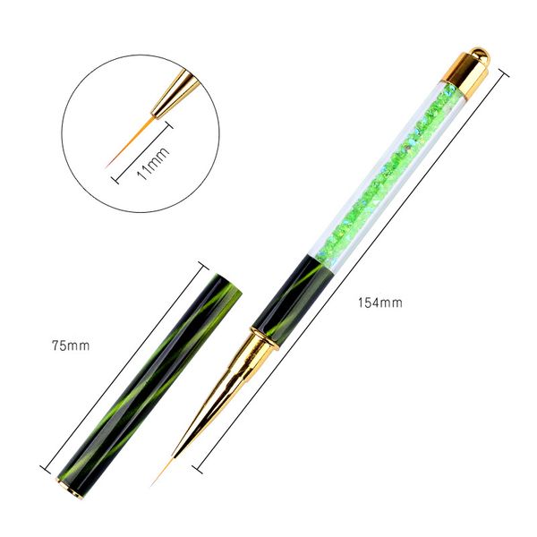 8 style nail crystal brushes supplies for professionals acrylic gel nails painting brush crystal handle manicure tools nab012, Yellow
8 style nail crystal brushes supplies for professionals acrylic gel nails painting brush crystal handle manicure tools nab012, Yellow