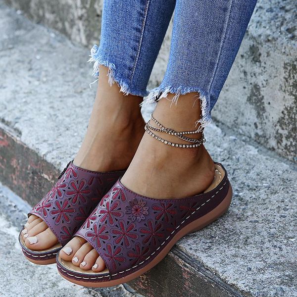 sandals women summer casual wedges platform shoes for 2021 hollow open toe slides vintage anti-slip female beach footwear, Black
sandals women summer casual wedges platform shoes for 2021 hollow open toe slides vintage anti-slip female beach footwear, Black