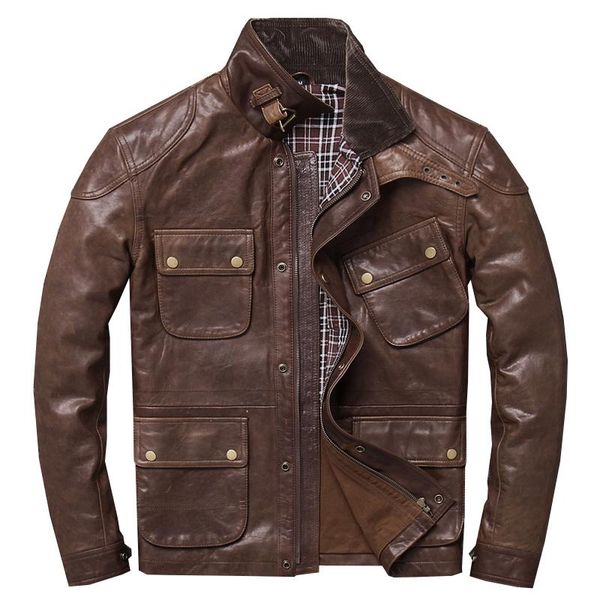men's leather & faux genuine natural sheepskin vintage short jacket slim-fit motorcycle suit coat autumn/winter l, Black
men's leather & faux genuine natural sheepskin vintage short jacket slim-fit motorcycle suit coat autumn/winter l, Black
