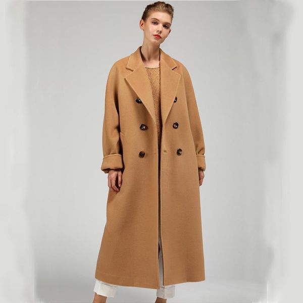 women's wool & blends fnoce 2021 spring coats fashion trends casual elegant streetwear solid long sleeve slim belt cotton overcoats, Black
women's wool & blends fnoce 2021 spring coats fashion trends casual elegant streetwear solid long sleeve slim belt cotton overcoats, Black
