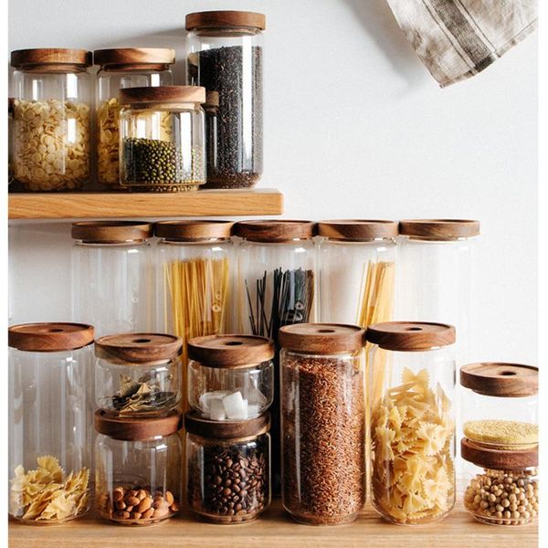storage bottles & jars borosilicate glass acacia sealed jar custom made coffee pot kitchen organize food spice 1pc
storage bottles & jars borosilicate glass acacia sealed jar custom made coffee pot kitchen organize food spice 1pc