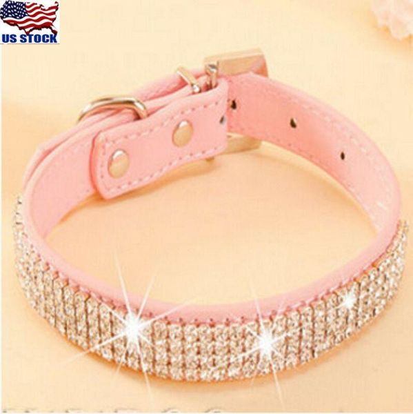 dog collars & leashes bling rhinestone puppy cat adjustable leather kitten collar for small medium dogs cats pug
dog collars & leashes bling rhinestone puppy cat adjustable leather kitten collar for small medium dogs cats pug
