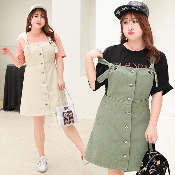 the spring and summer 21 pure color cowboy big yards shoulder-straps female fashion leisure dress plus size dresses casual, Black;gray
the spring and summer 21 pure color cowboy big yards shoulder-straps female fashion leisure dress plus size dresses casual, Black;gray