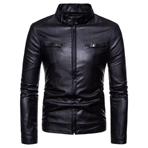 autumn men's stand-up collar business casual jacket fashion leisure motorcycle rider pu leather jacket zipper men's clothing 21111, Black
autumn men's stand-up collar business casual jacket fashion leisure motorcycle rider pu leather jacket zipper men's clothing 21111, Black
