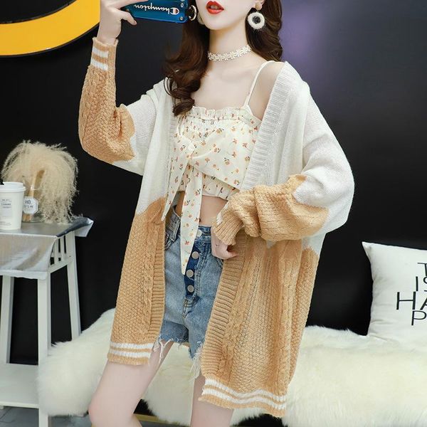 women's knits & tees thin knitted cardigan mid-length loose-fitting shawl jacket spring and autumn 2021 fashion foreign style blouse, White
women's knits & tees thin knitted cardigan mid-length loose-fitting shawl jacket spring and autumn 2021 fashion foreign style blouse, White