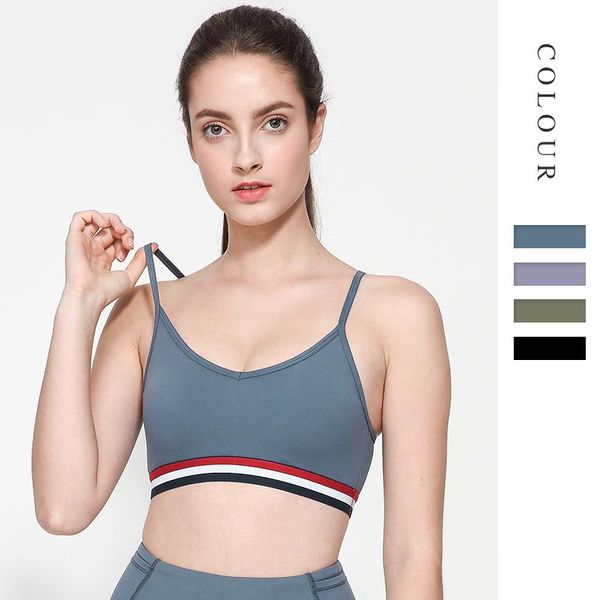 bras yoga sports bra soft spaghetti straps removable padded striped sportswear, Red;black
bras yoga sports bra soft spaghetti straps removable padded striped sportswear, Red;black