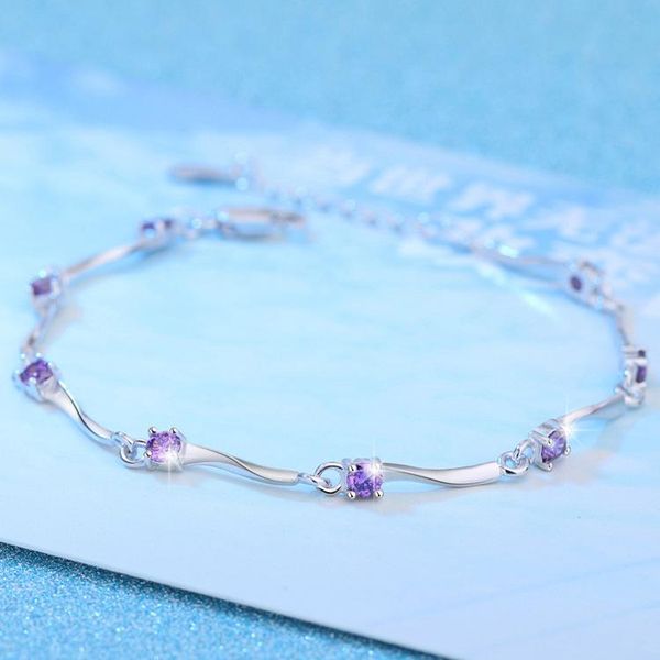 charm bracelets simple silver chain gentle curve wave with purple stone crystal rhinestone bamboo joint charms bracelet for women, Golden;silver
charm bracelets simple silver chain gentle curve wave with purple stone crystal rhinestone bamboo joint charms bracelet for women, Golden;silver