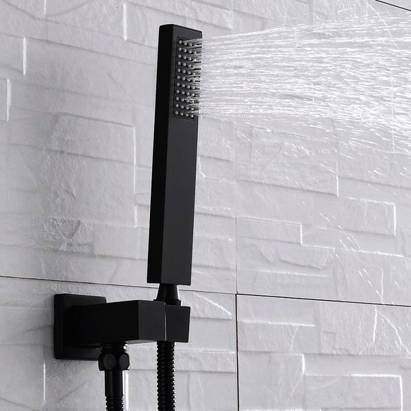 matte black solid brass square hand shower head single function handheld bathroom set sets
matte black solid brass square hand shower head single function handheld bathroom set sets