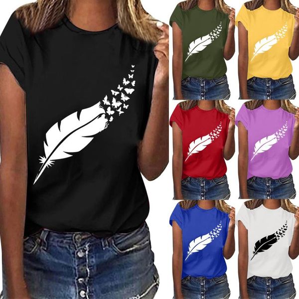 women's t-shirt white feather butterfly print t-shirts woman loose oversized casual o-neck short sleeve tee shirt camisetas de mujer
women's t-shirt white feather butterfly print t-shirts woman loose oversized casual o-neck short sleeve tee shirt camisetas de mujer